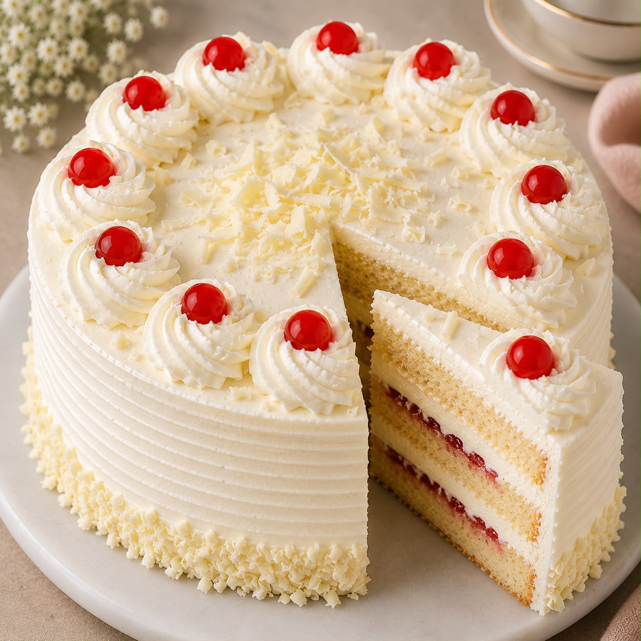 Cream cake custom design